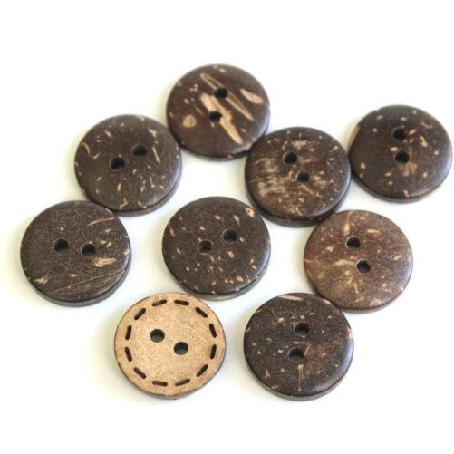ココナッツボタン15mm 18mm 手芸ボタン ハンドメイド手作り 天然素材