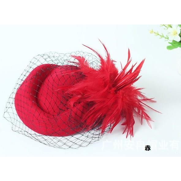 トーク帽　カクテル帽　礼装帽子　トークハット　ヘッドドレス　結婚式披露宴パーティー二次会女子会　カクテル 羽毛飾り　6colorｓ |  | 05