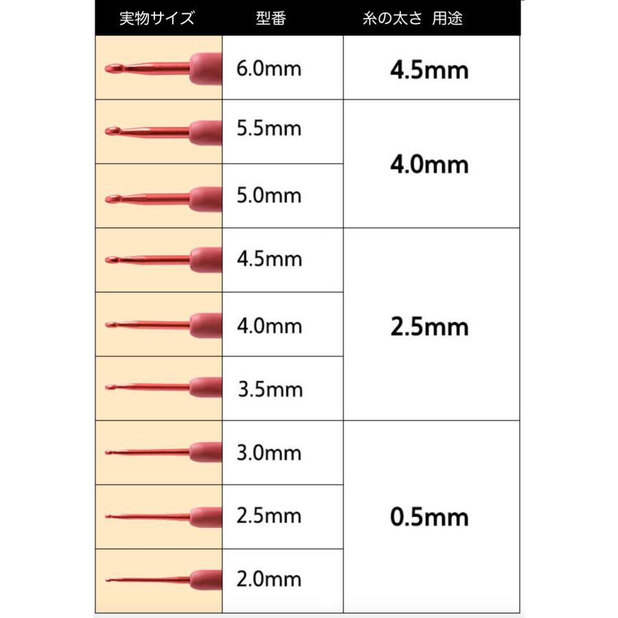 かぎ針 9本セットワインレッド  かぎ針編み 手芸 レース編み 編みぐるみ 靴下 帽子 ベスト 編み物  手軽 ハンドメイド　初心者 向け |  | 10