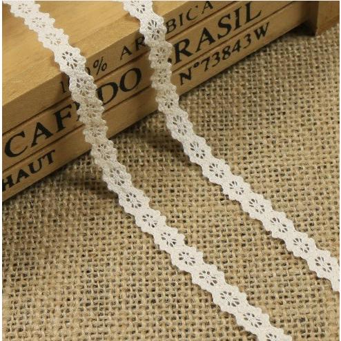 綿レース　リボン　幅0.9cm　5m単位カット売り　DIY　手芸材料　生成り【メール便80mまで】 |  | 02
