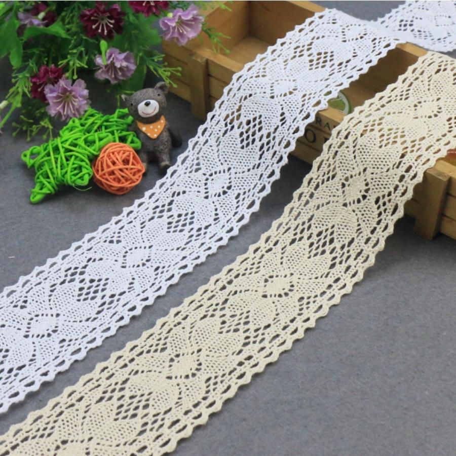 綿レース リボン 幅6cm DIY 1m単位カット売り【メール便20mまで】 手芸