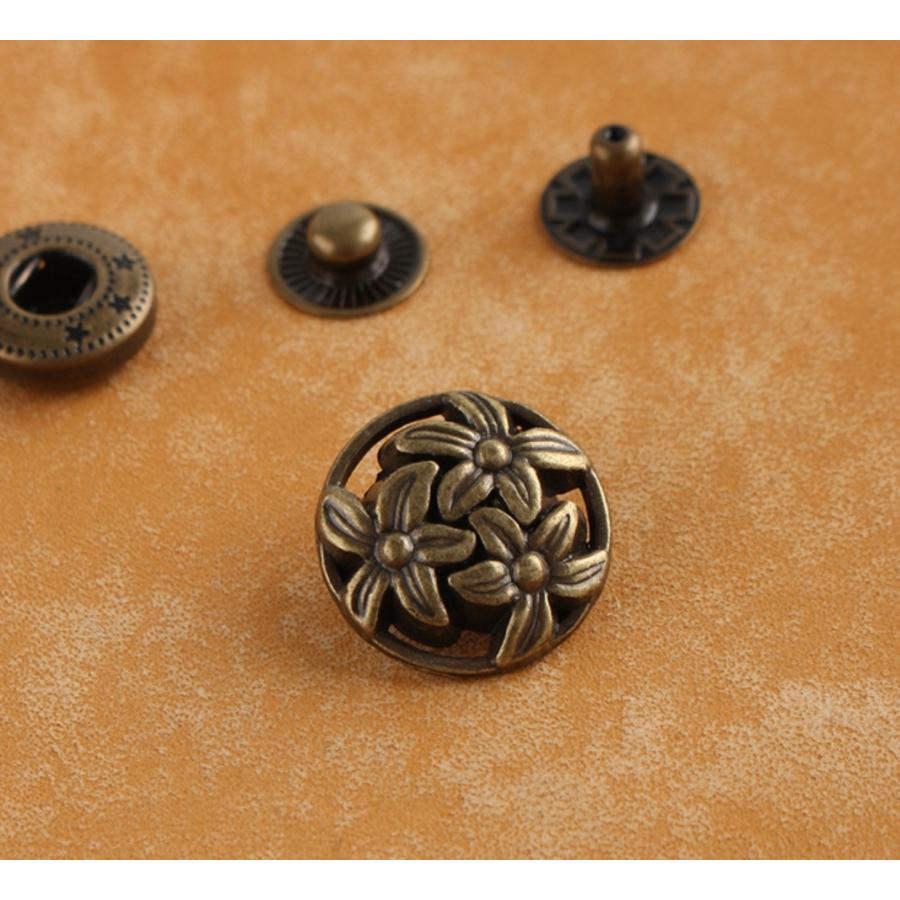 バネホックコンチョボタン　 金具 カシメ 1個入 |  | 09