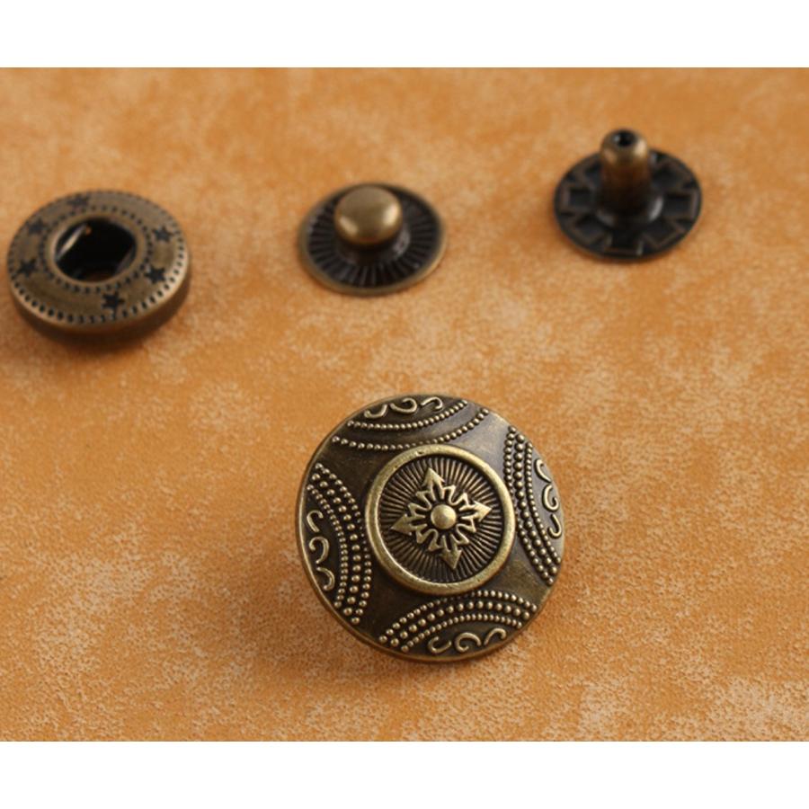 バネホックコンチョボタン　 金具 カシメ 1個入 |  | 10