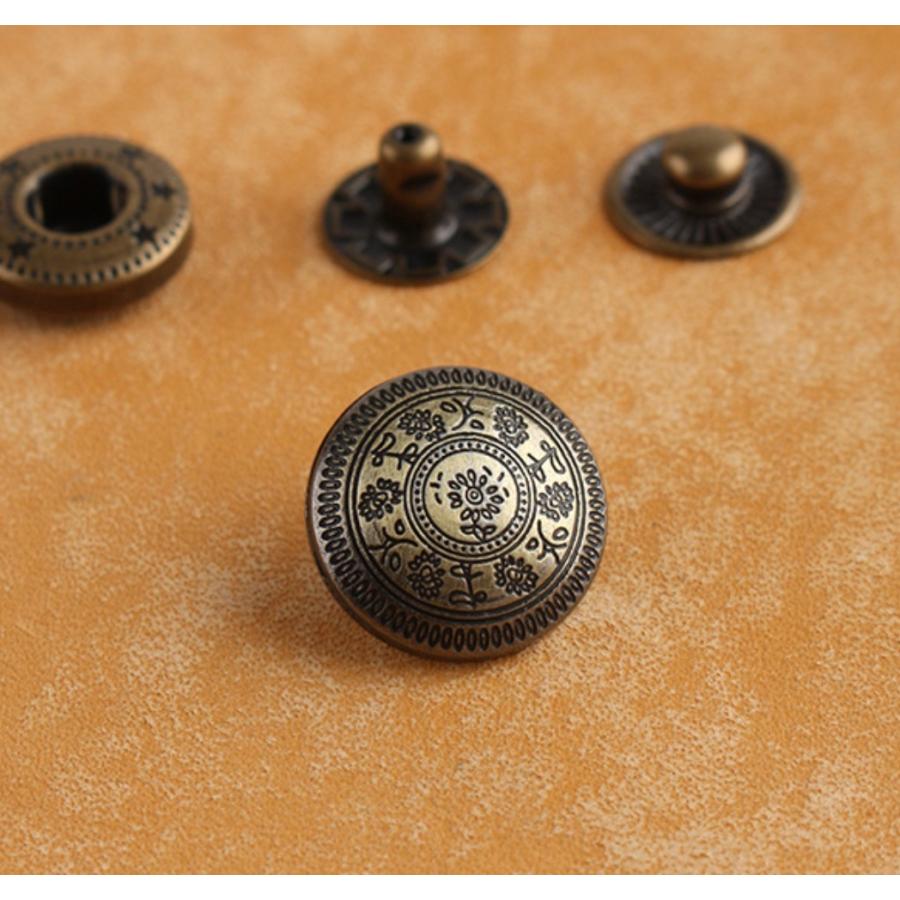 バネホックコンチョボタン　 金具 カシメ 1個入 |  | 01