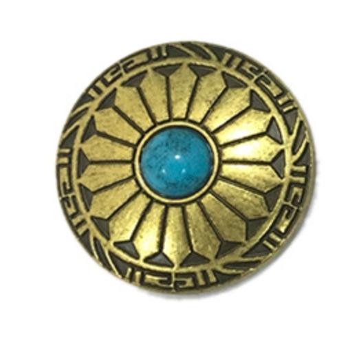 ネジ式ボタン コンチョ 金具 カシメ 幅20mm 1個入 : 梅工房 - 通販