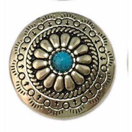 コンチョ2つのみ ネジ式ボタン コンチョ 金具 カシメ 幅20mm 1個入 : 梅工房 - 通販