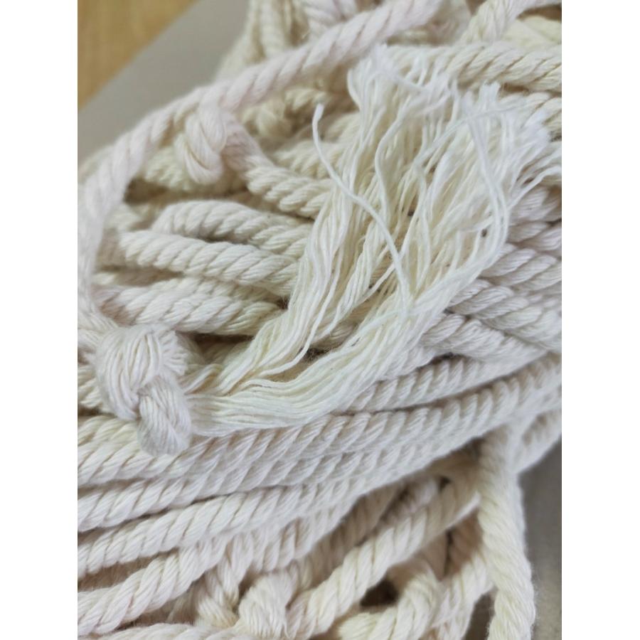 ロープハンドル6mm   1M単位のカット販売 生成り　バッグ ロープ 綱 ハンドメイド 手芸 手作り ナチュラル トートバッグ 綿 |  | 06