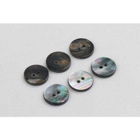 貝ボタン(黒蝶貝) 15mm　2穴　4穴　1個入 天然素材 |  | 01