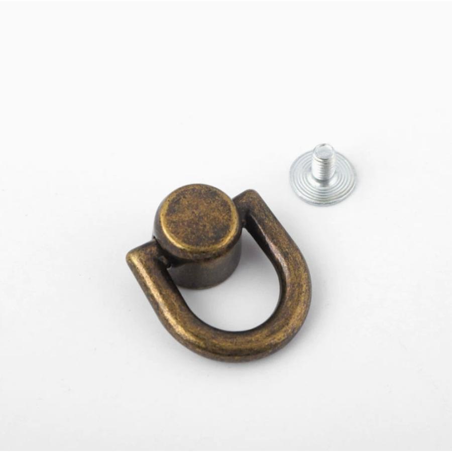 ネジ式 手カン　真鍮製　一個入  　ネジタイプ 持ち手 金具 カシメ 取り手 |  | 04