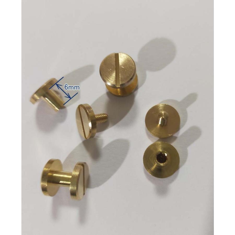 ネジ式カシメ ゴールド シルバー 持ち手 金具 カシメ　1個入 |  | 04