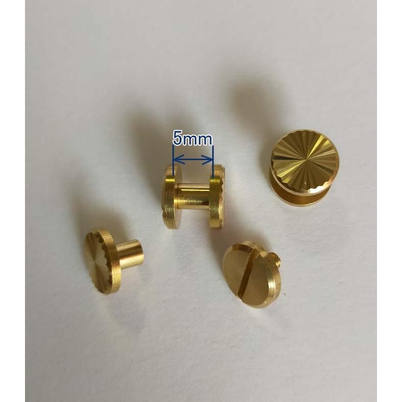 ネジ式カシメ ゴールド 持ち手 金具 カシメ 模様付け |  | 05