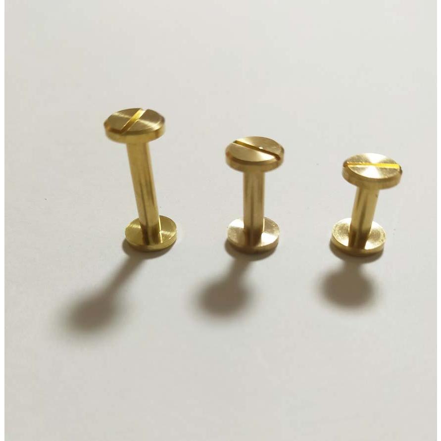 ネジ式カシメ ゴールド シルバー　持ち手 金具 カシメ 足サイズ大きめ　1個入 |  | 01