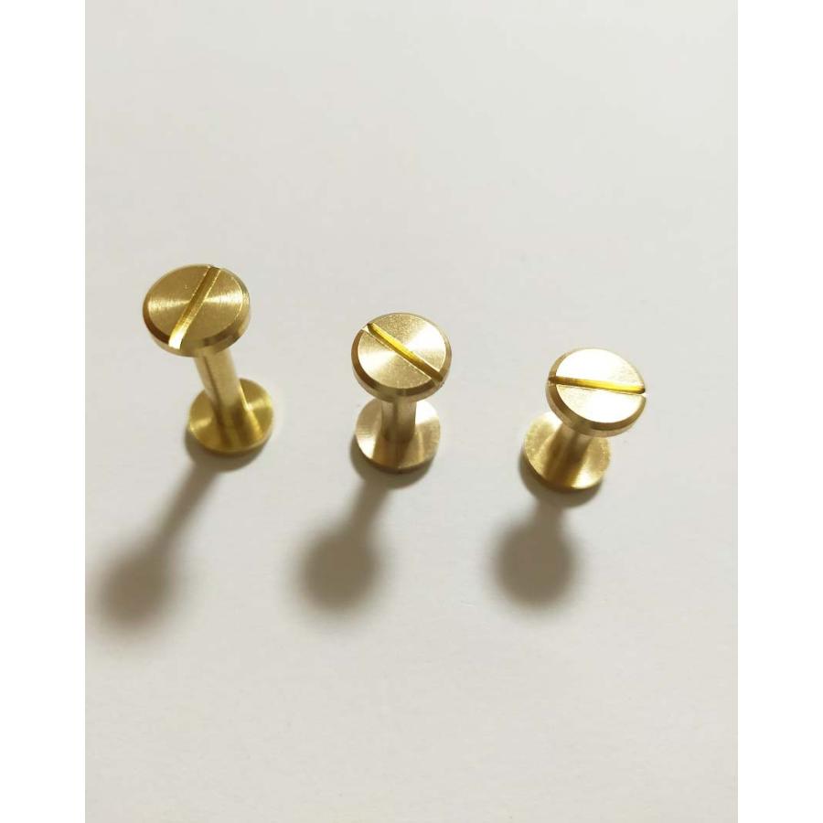 ネジ式カシメ ゴールド シルバー　持ち手 金具 カシメ 足サイズ大きめ　1個入 |  | 02