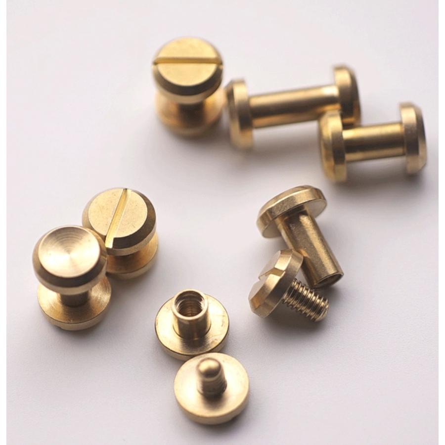 凹面ネジ式カシメ ゴールド 持ち手 金具 カシメ　1個入 |  | 03