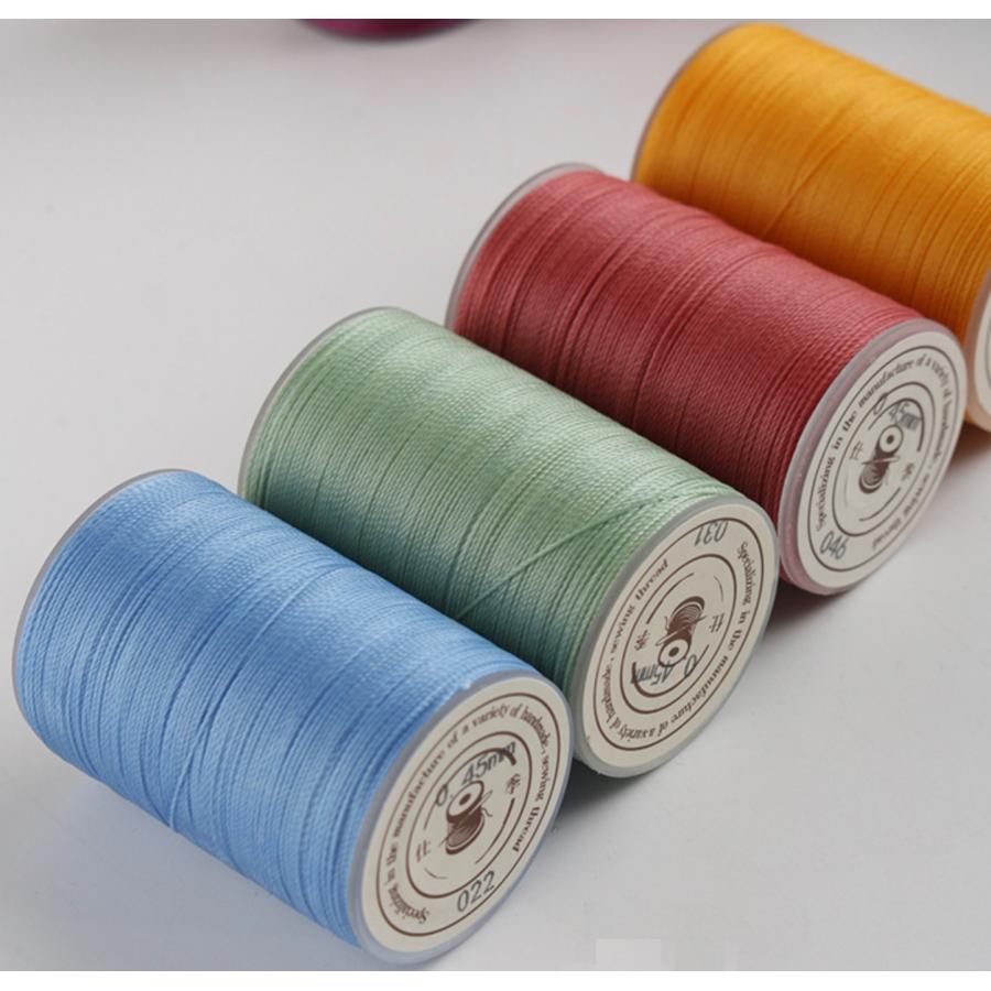 ろう引き糸　レザーコート手縫い 40色　80ｍ/巻　丸糸　幅0.45mm　 |  | 42