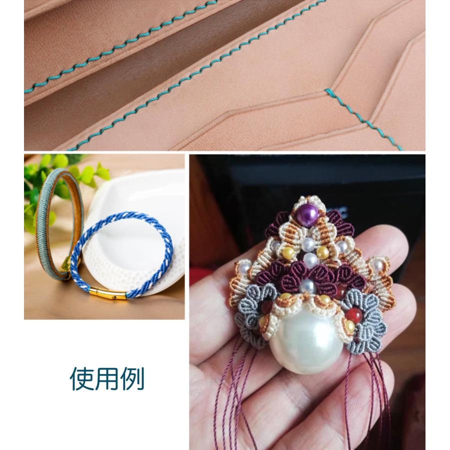 28色ろう引き糸　レザーコート手縫い　30ｍ/巻　平糸タイプ　幅1mm　 |  | 11