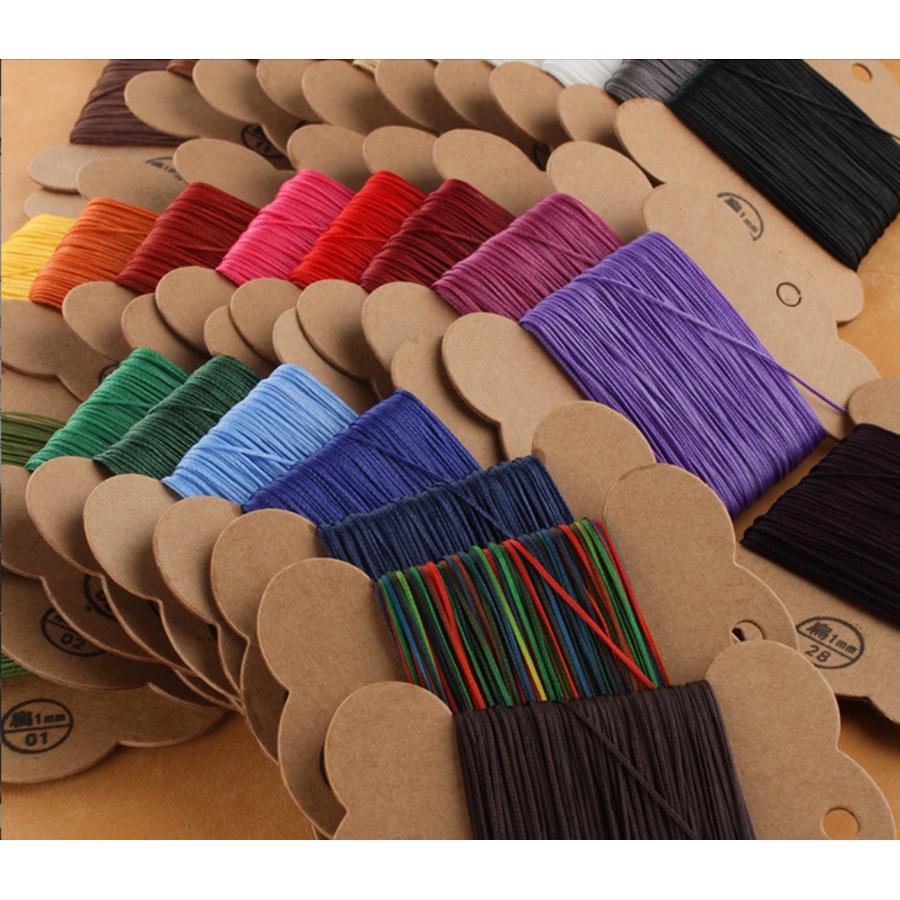 28色ろう引き糸　レザーコート手縫い　30ｍ/巻　平糸タイプ　幅1mm　 |  | 03