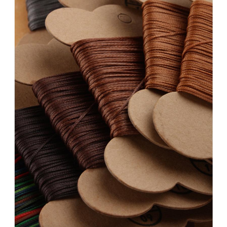 28色ろう引き糸　レザーコート手縫い　30ｍ/巻　平糸タイプ　幅1mm　 |  | 05