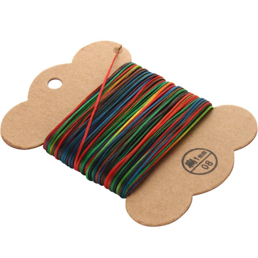 28色ろう引き糸　レザーコート手縫い　30ｍ/巻　平糸タイプ　幅1mm　 |  | 08