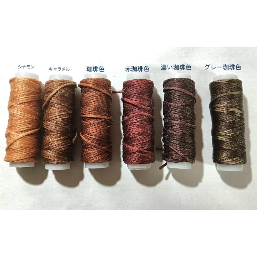 ろう引き糸　レザーコート手縫い　平糸　幅０.８mm |  | 06