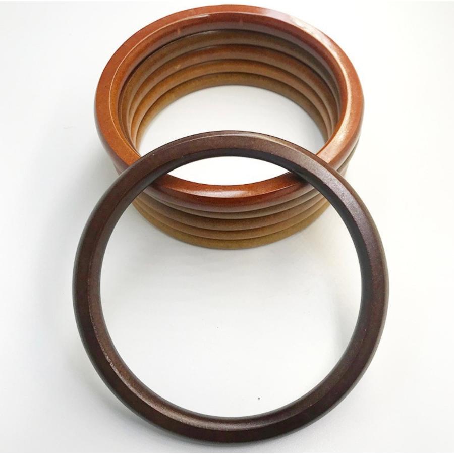 ウッドハンドル 木製持ち手 バッグ用 内側直径約11cm 2本セット