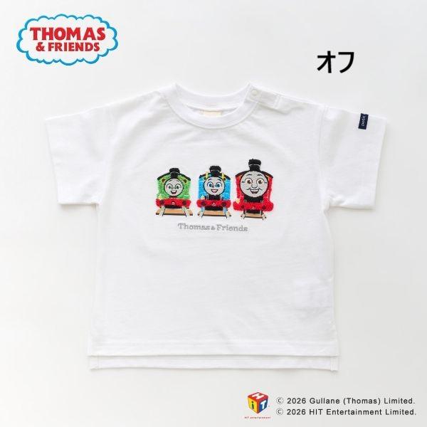 petit main Petit プティマイン 【きかんしゃトーマス】刺しゅう半袖T