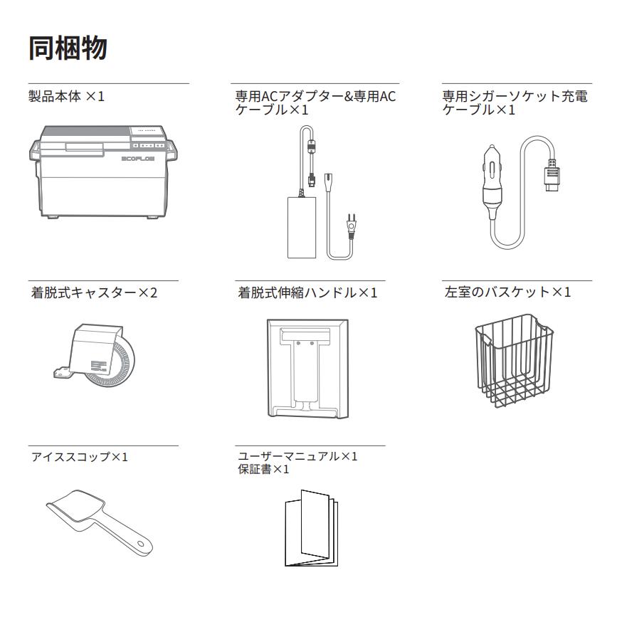 セット EcoFlow GLACIER ポータブル冷蔵庫+GLACIER 専用バッテリーパック+キャスター・ハンドル エコフロー 製氷 車中泊 キャンプ｜dachsjapan｜06