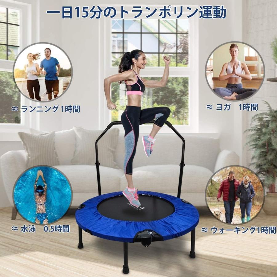 日本製 トランポリン フィットネス 屋内 子供用 大人用 耐荷重160kg 手すり付き 折りたたみ式 静音 防音 収納便利 102cm エクササイ 魅了 Aleefsurgical Com