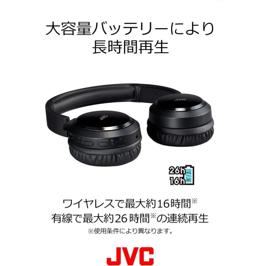 JVC HA-S78BN ノイズキャンセリングヘッドホン Bluetooth 連続16時間 
