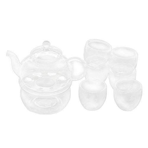 買収 Nature Park ティーポット ウォーマー付き ティーカップ コップ 二重構造 耐熱 ガラス 6杯セット 8点入 茶器 茶 おしゃれ Coppelia Evenement Fr
