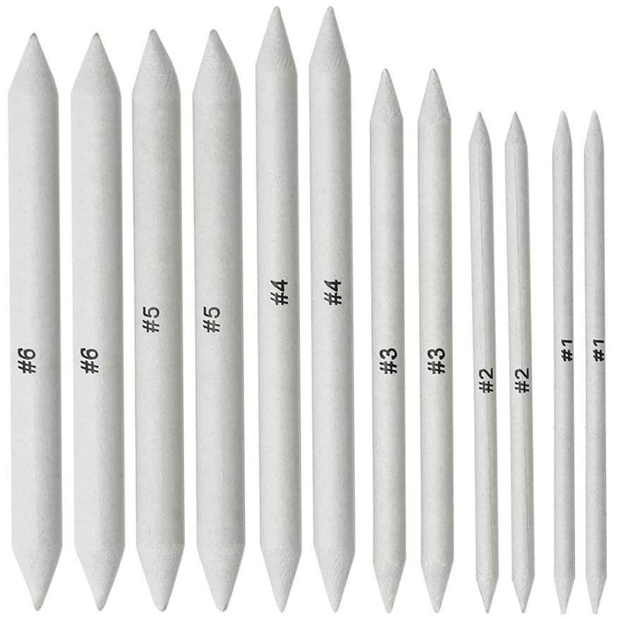 紙 擦筆 12本入り 6サイズ サッピツ 両頭タイプ 鉛筆画 木炭画 コンテ画 パステル画 デッサン イラスト 素描 Dack In 通販 Yahoo ショッピング