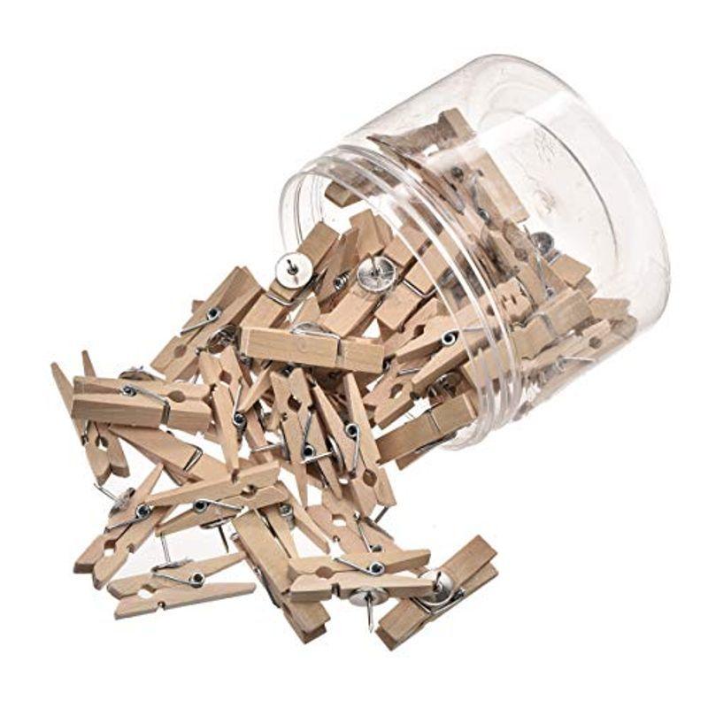 特別セール品 写真ピン 木製クロスピン 木製クリップ Mituke ピン付きカラフル 普通 50枚入り 洗濯バサミ 写真クロスピン 35mm 洗濯バサミ Www We Job Com