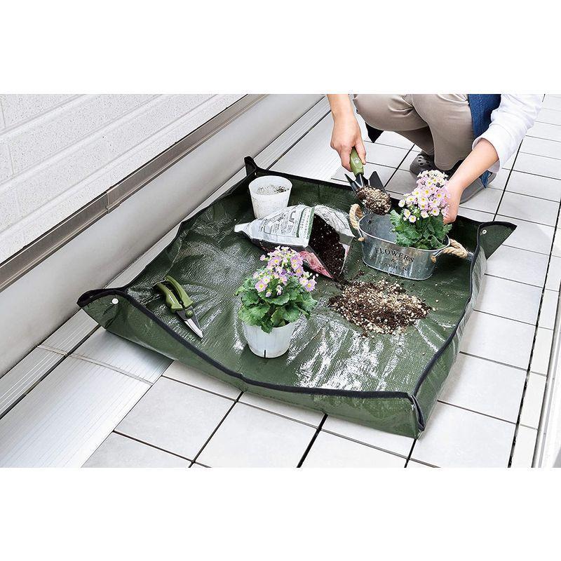 最新のデザイン 角利 ガーデニングプロ ガーデニングトレイ 園芸シート 植え替え 肥料まぜ 周囲を汚さない 水洗い可能 コンパクトに収納 Discoversvg Com