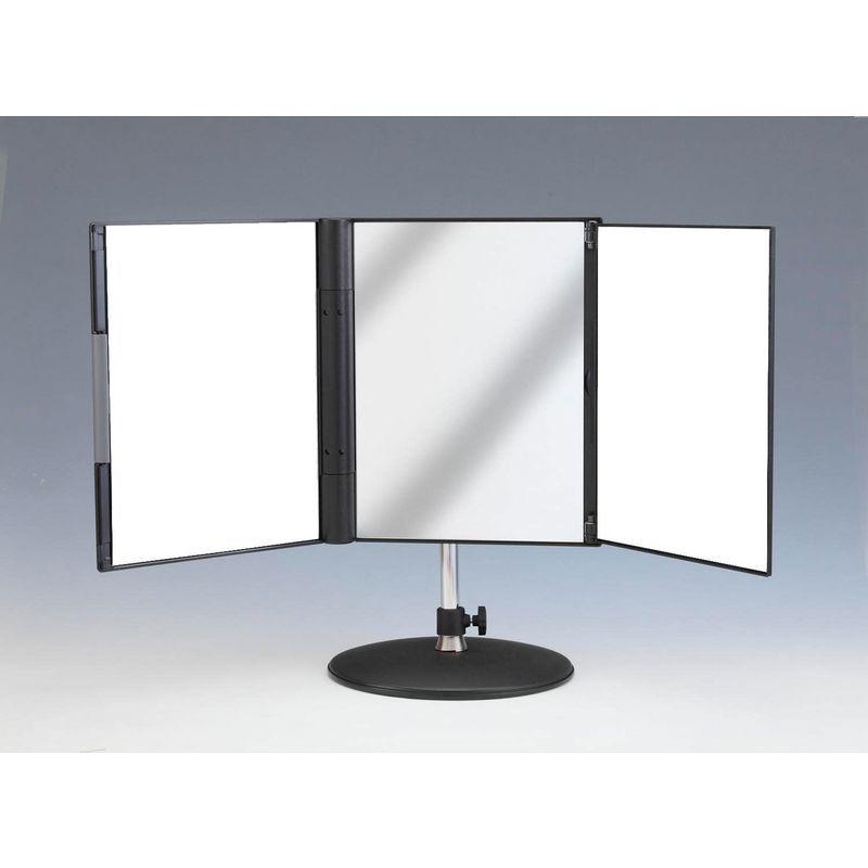 新型 スリーウェイミラースタンドミラー三面鏡(黒) スリーウェイミラースタンドミラー三面鏡