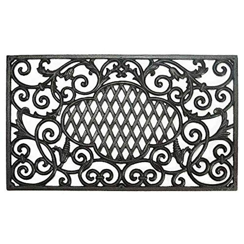 Sungmor 玄関マット 屋外 泥落とし おしゃれ ドアマット 室内 屋外 大きめ 芝生保護マット 長方形 雲＆蔓