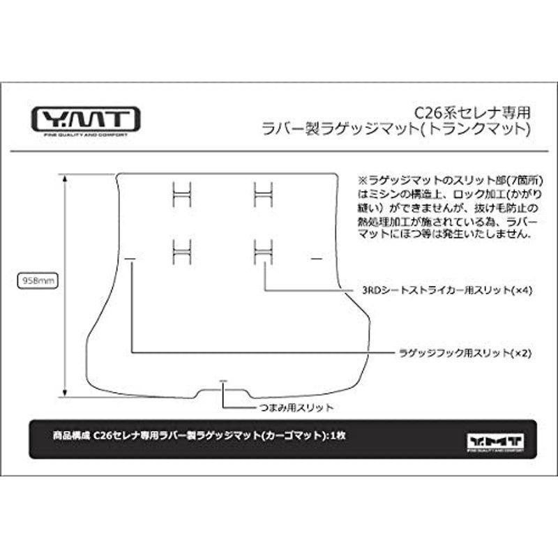 YMT　C26系セレナ　ラバー製ラゲッジマット(カーゴマット)