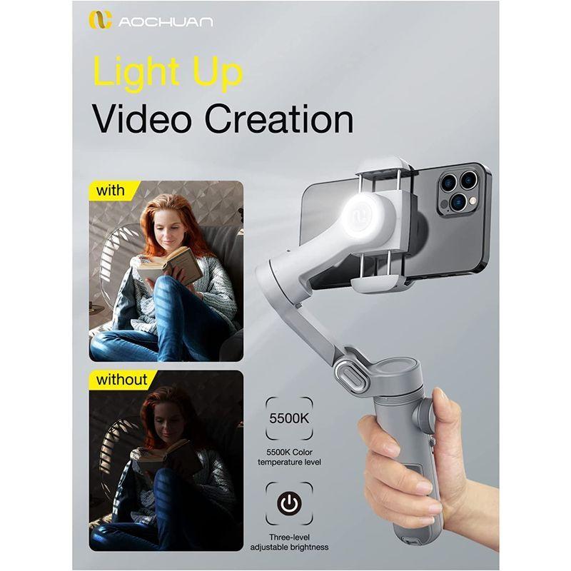 AOCHUAN SMART X PROスマホジンバル折りたたみ式手持スタビライザー