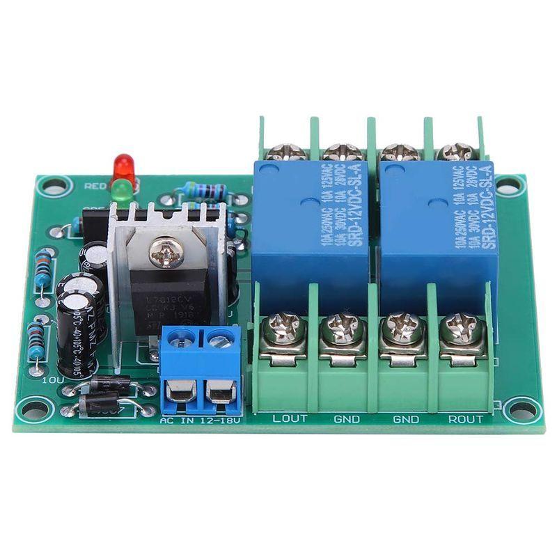 スピーカー保護リレーモジュールボード スピーカー保護回路基板 デュアルチャネル回路基板 10A DC12?18Vパワーオンミュート 遅延コン