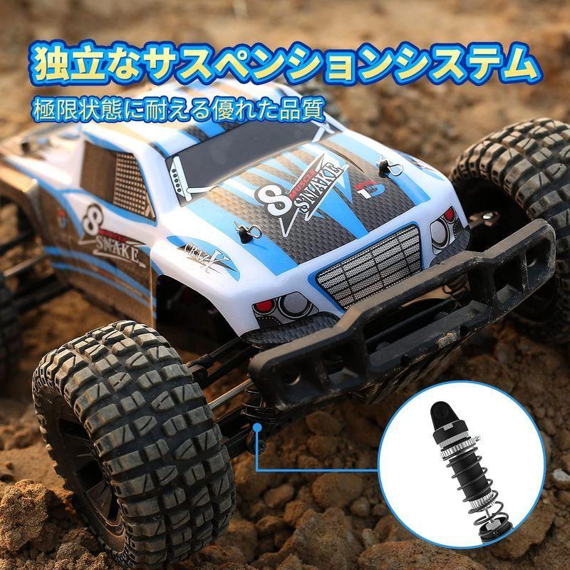 DEERC ラジコンカー オフロード 4WD こども向け 大人向け 高速 40km/h 大型 1/10スケール シェル2個 バッテリー2個 DEERC ラジコンカー オフロード 4WD こども向け 大人向け 高速 40km/h 大型 1/10スケール シェル2個 バッテリー2個
