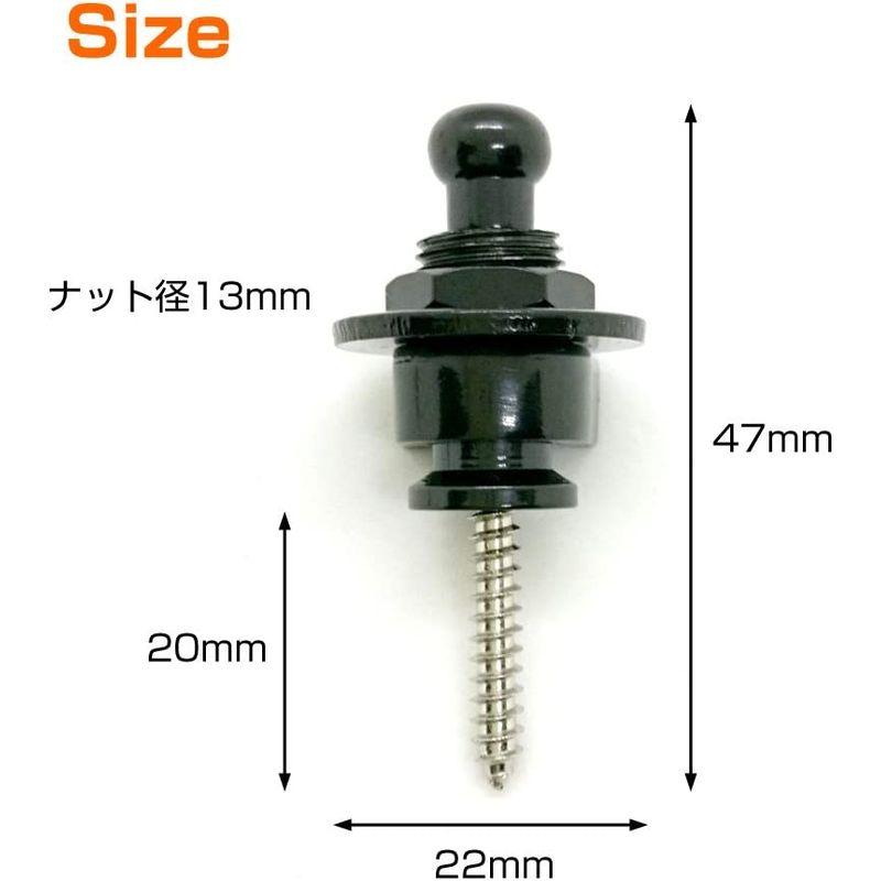 レビューで送料無料】シャーラー ロックピン セット 器材 Bstinay 4個セット ストラップロックピン ギター用 シャーラー・ロックピン対応 ラウンドヘッド 取り付け簡単 滑り止め 銅製 クロムオイルメッキ クロムカラー