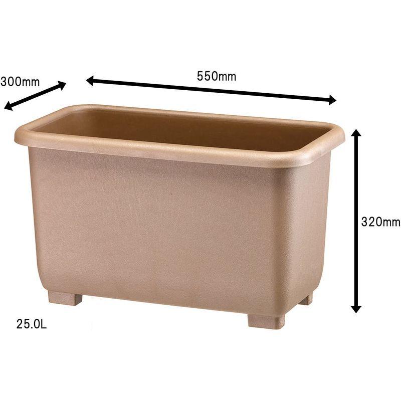 大和プラスチック Ecoeco ウインプランター 深55型 550×300×H320 エコブラウン フレーム、ボックス タカショー 天然ラファイア 50g TL-5