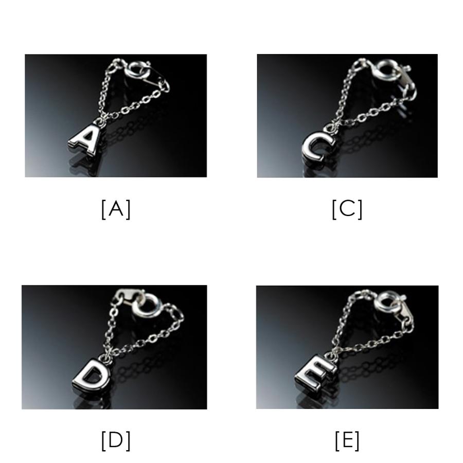 D.A.D イニシャルチャーム for クリスタル ベア （シルバー）「A」「C