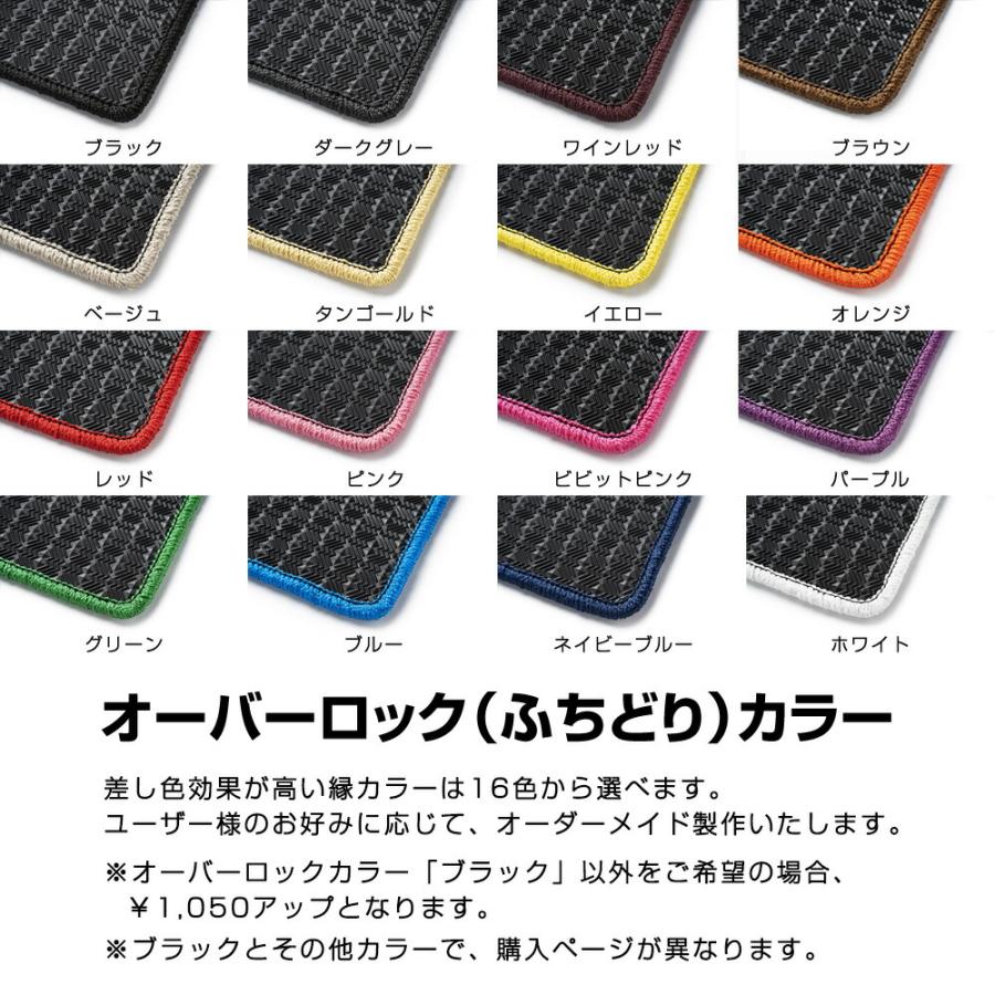 ニッサン エルグランド 型式:PE52/TE52/PNE52/TNE52 年式:H22/8〜 D.A.D タフラバーエントランスマット ふちどりカラーブラック 2列目用ANS0016 フロアマット｜dad｜11