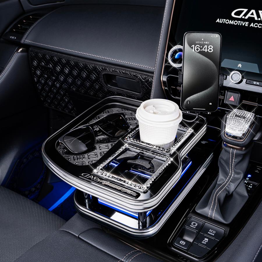 40系 アルファード/ヴェルファイア 年式：2023年6月〜 D.A.D センターテーブル スクエアタイプ トレーデザイン(リーフ/クロコ/ベガ/モノグラム) DAD ギャルソン |  | 05