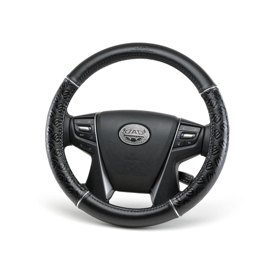 ギャルソン D.A.D ステアリングカバー モノグラムレザー ブラック