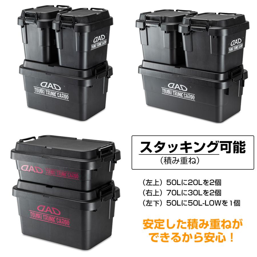 DAD ギャルソン トランクボックス モノグラム エナメル ブラック