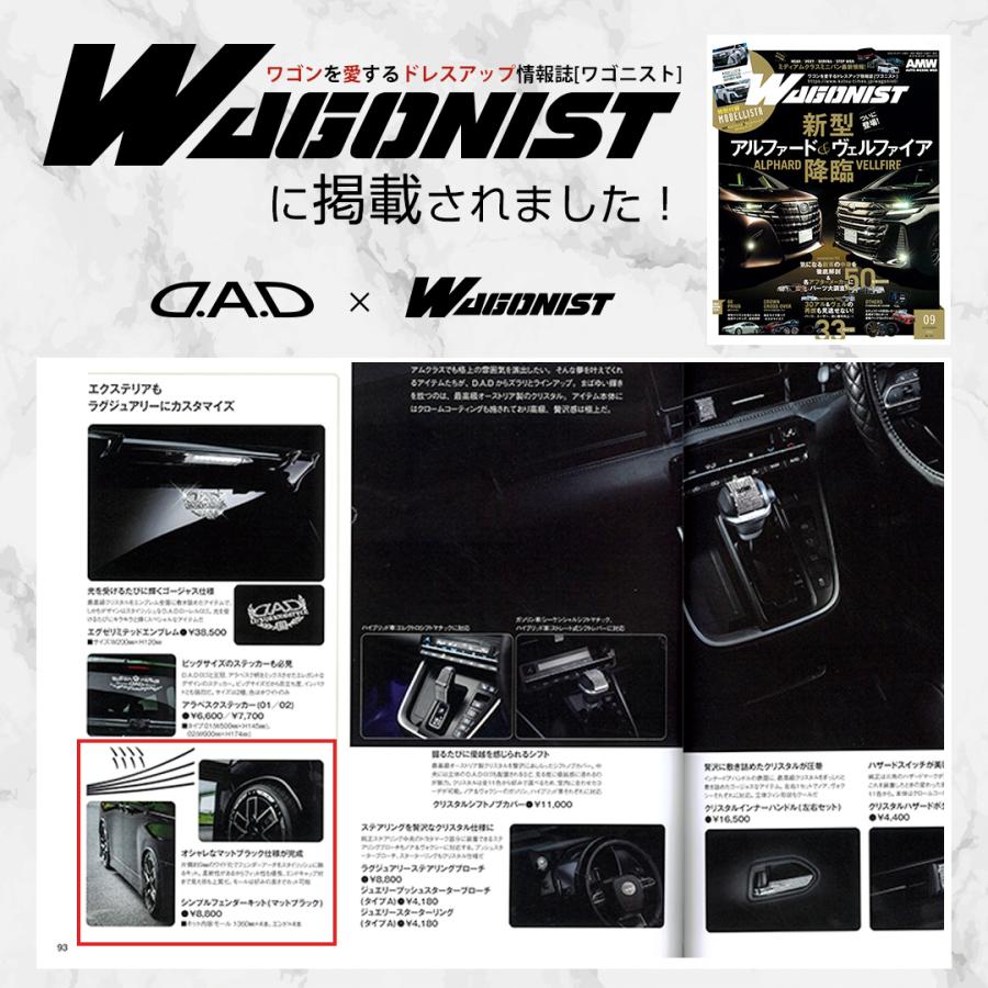 DAD 自動車アクセサリー フェンダーフレア 2個セット D.A.D シンプルフェンダーキット マットブラック HA691 カー用品 DAD
