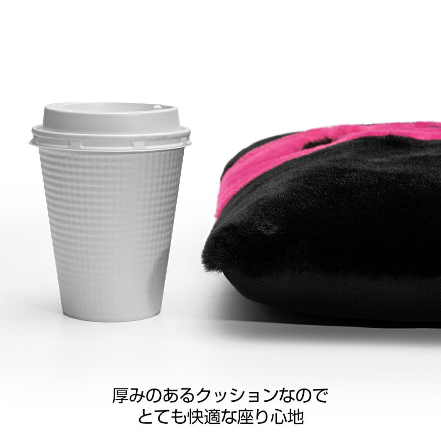 D.A.D もふもふクッション ブラック/ピンク (1枚入) HA727-02