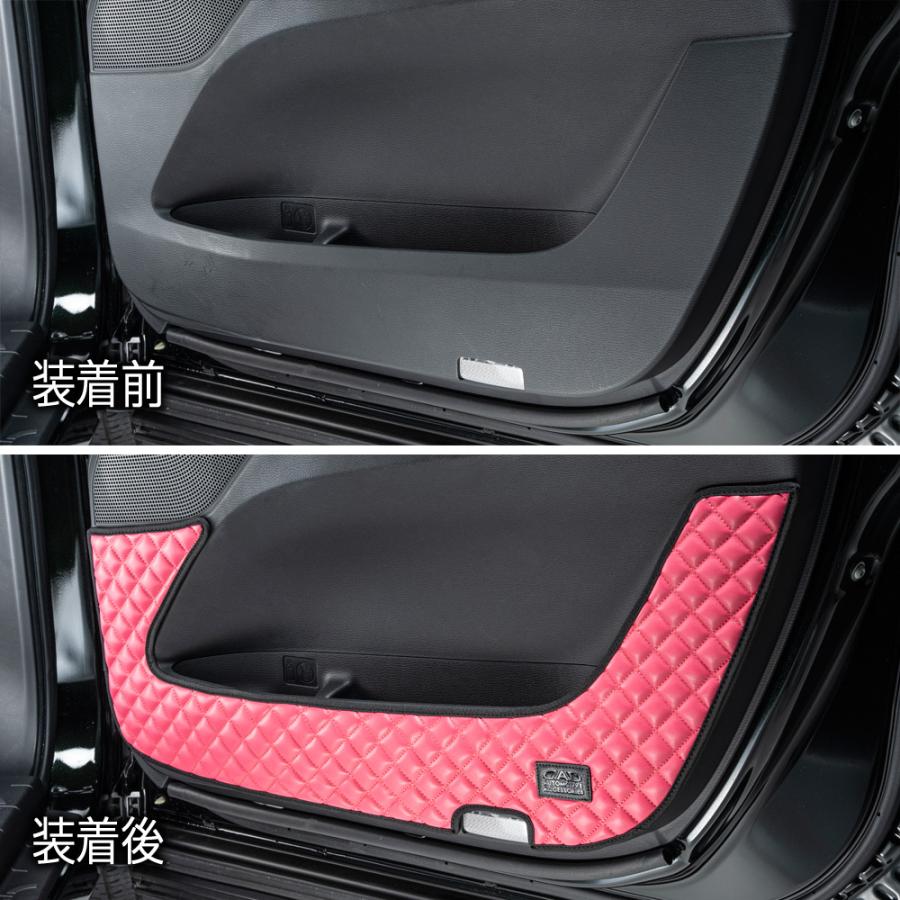 CV＃W系 デリカD:5 DELICA D:5（後期） 汚れ防止や傷隠しに D.A.Dドアキックガード 左右セット キルティングカラー 4COLOR KH058 DAD ギャルソン GARSON | ギャルソン | 04