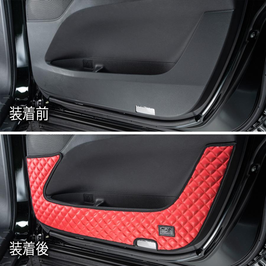 CV＃W系 デリカD:5 DELICA D:5（後期） 汚れ防止や傷隠しに D.A.Dドアキックガード 左右セット キルティングカラー 4COLOR KH058 DAD ギャルソン GARSON | ギャルソン | 08